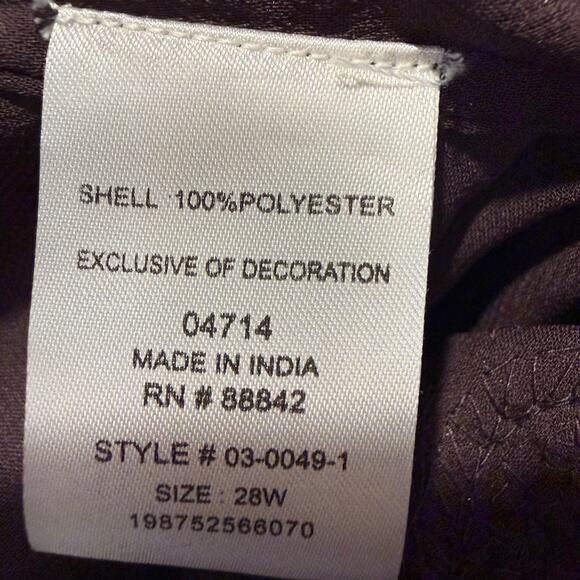 Roaman's Brown Embellished Beaded Sequin Duster Kimono 28 NEW Holiday Flowy - Picture 7 of 9